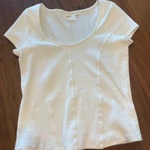 Anthropologie’s Maeve Square Neck Ribbed Tee.